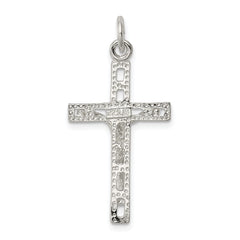 Sterling Silver 925 Crucifix Pendant with Polished Anti-Tarnish Finish