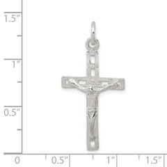 Sterling Silver 925 Crucifix Pendant with Polished Anti-Tarnish Finish
