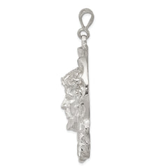 Sterling Silver 925 Ecce Homo Pendant with Polished Anti-Tarnish Finish