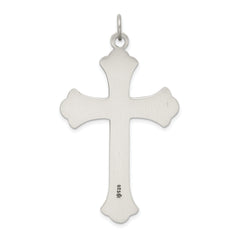 Sterling Silver 925 Cross Pendant with Antiqued Finish Elegant Design