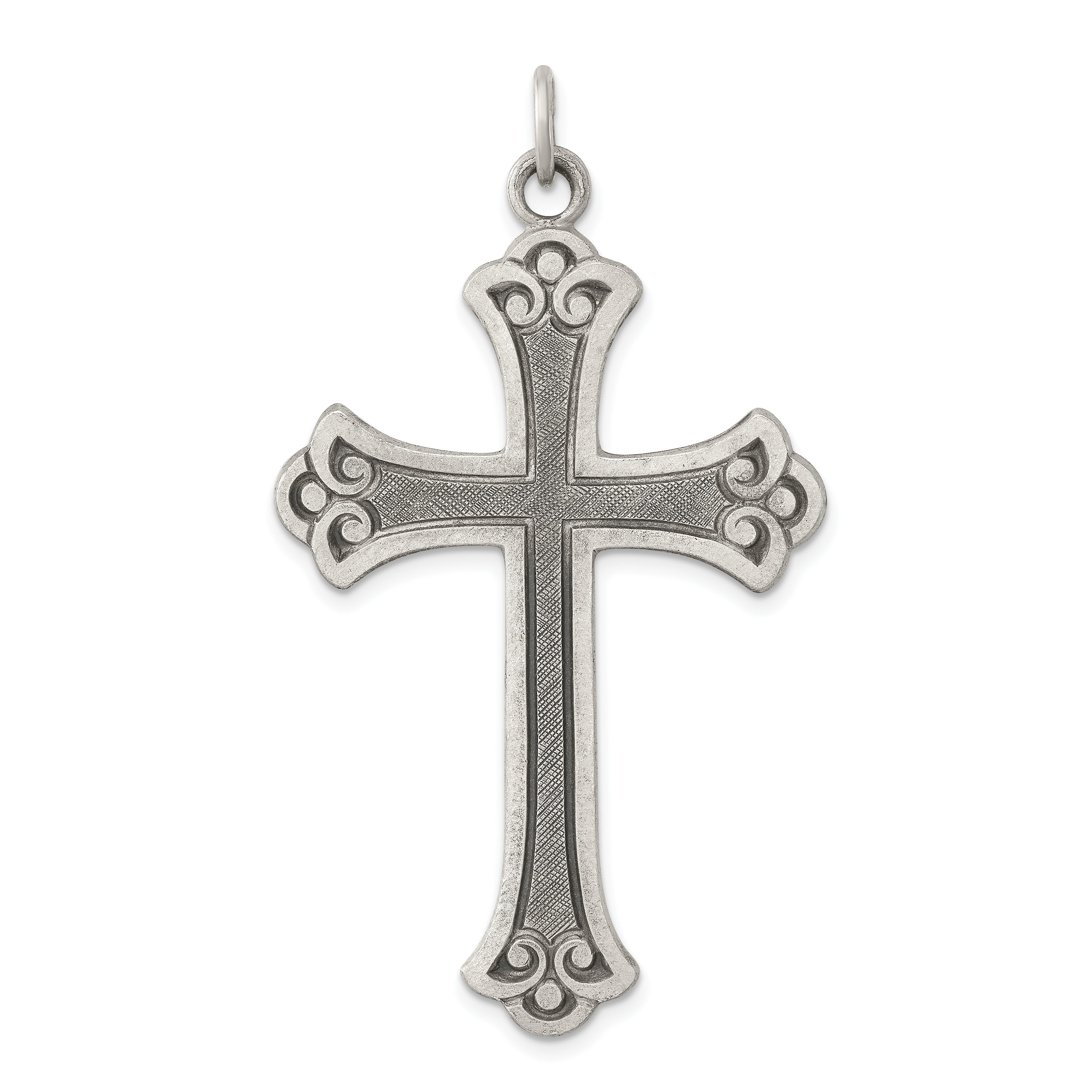 Sterling Silver Antiqued Cross Pendant