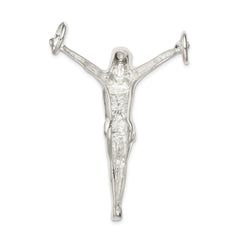 Sterling Silver 925 Crucified Christ Pendant with Polished Anti-Tarnish Finish