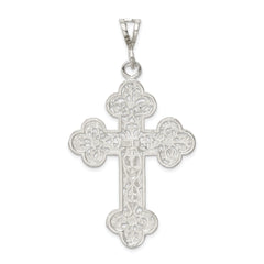 Sterling Silver 925 Polished Crucifix Pendant with Anti-Tarnish Finish