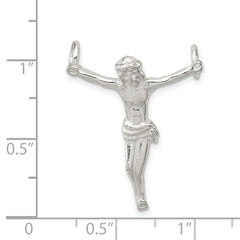 Sterling Silver 925 Polished Crucified Christ Pendant with Anti-Tarnish Finish