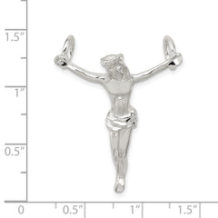 Sophia Jewelers Sterling Silver 925 Polished Crucified Christ Pendant