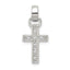Sterling Silver Rhodium-plated CZ Latin Cross Pendant