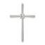 Sterling Silver Rhodium-plated CZ Cross Slide Pendant