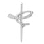Sterling Silver Rhodium-plated CZ Cross Pendant