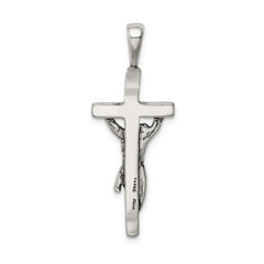 Sterling Silver 925 Polished Crucifix Pendant Antique Design