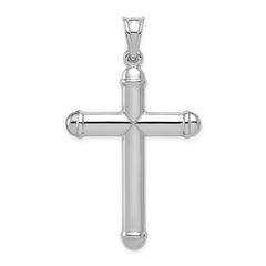 Sterling Silver 925 Reversible 3D Crucifix Pendant with Rhodium Polish