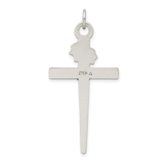 Sophia Jewelers Sterling Silver 925 Antiqued Crucifix Pendant Polished Finish