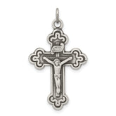 Sterling Silver Antiqued INRI Crucifix Pendant