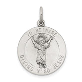 Sterling Silver Antiqued Divino Nino Medal (Divine Infant Jesus)