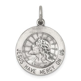 Sterling Silver Antiqued Jesus Have Mercy Medal
