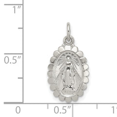 Sophia Jewelers Sterling Silver 925 Polished Miraculous Medal Pendant