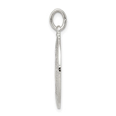 Sterling Silver 925 Miraculous Medal Pendant with Polished Palladium Finish