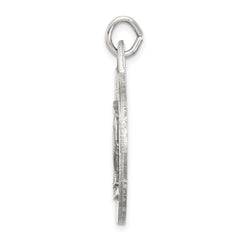 Sterling Silver 925 Antiqued Miraculous Medal Pendant Vintage Charm