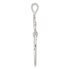Sterling Silver 925 Charm Holder with Polished Anti-Tarnish Finish