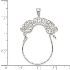 Sterling Silver 925 Charm Holder with Polished Anti-Tarnish Finish