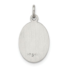 Antiqued 925 Sterling Silver Our Lady of Guadalupe Medal Pendant