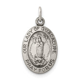 Sterling Silver Antiqued Our Lady of Guadalupe Medal