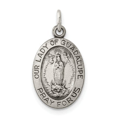 Sterling Silver Antiqued Our Lady of Guadalupe Medal