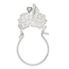 Sophia Jewelers Sterling Silver 925 Grandmother Charm Holder Polished Finish