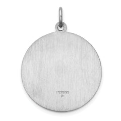 Sterling Silver Our Lady of Guadalupe Pendant Polished Rhodium-Plated Elegance