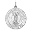 Sterling Silver Rhodium-plated Our Lady of Guadalupe Medal