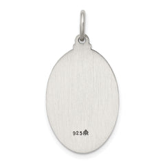 Sterling Silver 925 Our Lady of Perpetual Help Antiqued Pendant