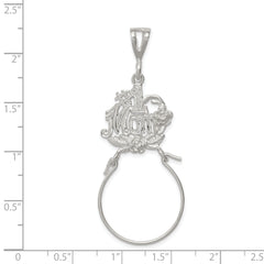 Sophia Jewelers Sterling Silver 925 Charm Holder with Polished Anti-Tarnish Finish