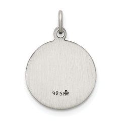 Sterling Silver Our Lady of Fatima Medal Antiqued Die Struck Charm