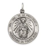 Sterling Silver Antiqued De La Providencia Medal