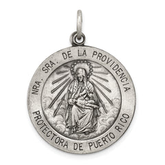 Sterling Silver Antiqued De La Providencia Medal