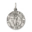 Blessed Mother Medal in Sterling Silver, 25mm Antiqued - Sophia Jewelers