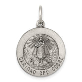 Sterling Silver Antiqued Caridad del Cobre Medal