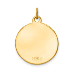 Sterling Silver St. Christopher Charm with 18K Accents and Polished Finish