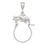 Dolphin Holder Charm in Sterling Silver, 49mm - Sophia Jewelers