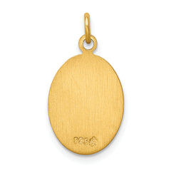 24K Gold-Plated Sterling Silver Saint Christopher Medal Pendant Polished Finish