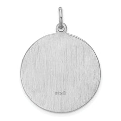 Sterling Silver 925 Saint Jude Thaddeus Polished Medal Charm