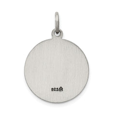 Sterling Silver 925 Saint Jude Medal Antiqued Solid Pendant