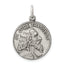Saint Jude Thaddeus Medal in Sterling Silver, 26mm Antiqued - Sophia Jewelers