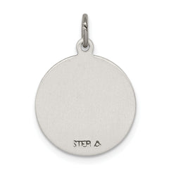 Sterling Silver 925 Antiqued Saint Michael Medal Pendant Elegant and Solid