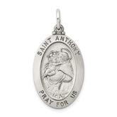 Sterling Silver Antiqued Saint Anthony Medal