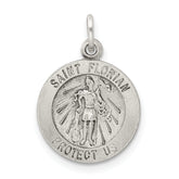 Sterling Silver Antiqued Saint Florian Medal