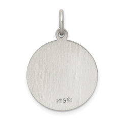 Sterling Silver Saint Francis Pendant with Antiqued Finish