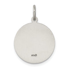 925 Sterling Silver Antiqued Saint John Pendant with Classic Themed Design