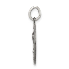 Sterling Silver 925 Saint Mark Medal Pendant Antiqued Finish