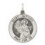 Saint Matthew Medal in Sterling Silver, 31mm Antiqued - Sophia Jewelers
