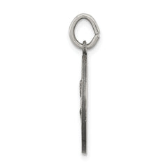 Sterling Silver 925 Saint Peter Medal Antiqued Pendant Solid Vintage Charm